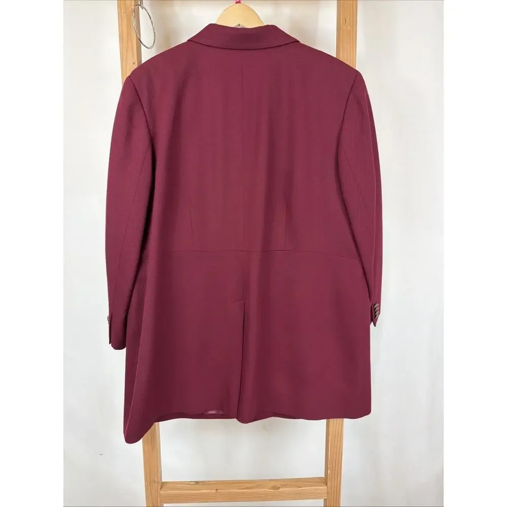 Vintage 90's Pendleton Burgundy Long Blazer #1259 Size 18W USA - Picture 3 of 6